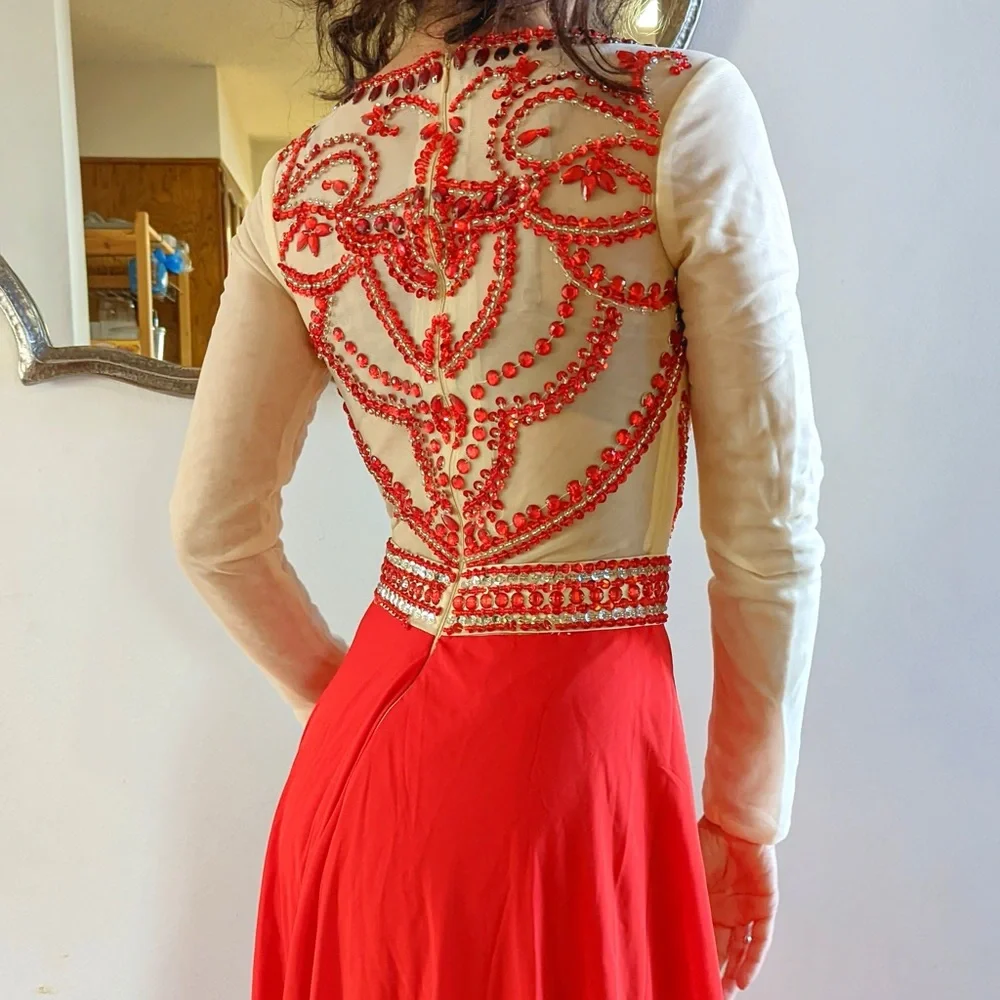 Chiffon Evening Party Gown - Picture 5 of 8